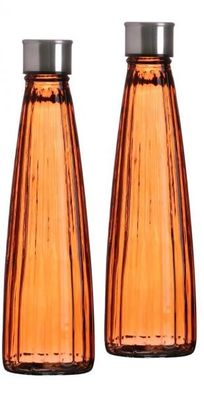 Wasserflasche 750ml Line orange - 2 Stück