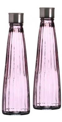 Wasserflasche 750ml Line rosa - 2 Stück