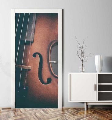 Türtapete Halbe Violine Türbild Türaufkleber Folie