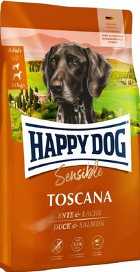 HAPPY DOG ¦ Sensible Toscana -Seefisch und leckerer Ente mediterrane Art - 12,5kg ...
