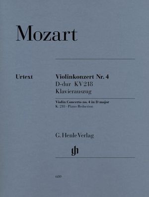 Konzert 4 d-Dur KV 218 Vl Orch. Violine, Klavier: Instrumentation: Violin a ...
