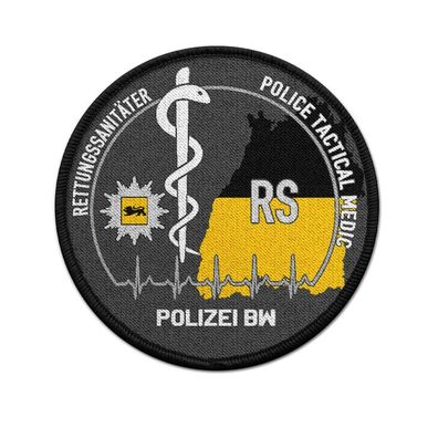 Patch Rund RS BW Polizei Rettungssanitäter Klettrücken Notfallsanitäter #38694