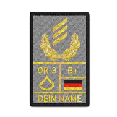 Rank Patch 9,8x6cm General HG Personalisiert Eichenlaub Abschiedsgeschenk #38880