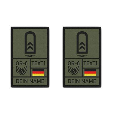 Rank Patch 9,8x6cm Oberfeldwebel Fw Bundeswehr Dienstgrad Abzeichen Klett #38869