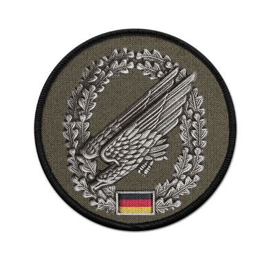 Patch Fallschirmjäger Barettabzeichen Bundeswehr Oliv Adler Deutschland #38612
