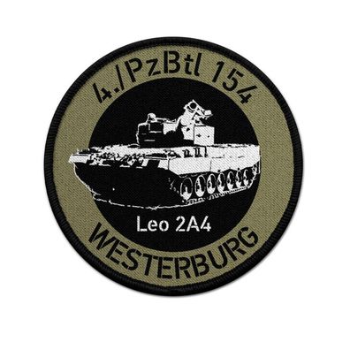 Patch 4 PzBtl 154 Leopard 2A4 Panzer Westerburg Aufnäher Panzerbataillon #39332