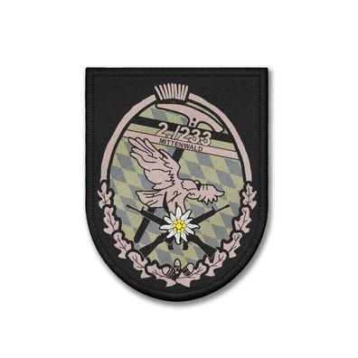 Patch 2 GebJgBtl 233 Wappen Mittenwald Gebirgsjäger Bayern Bundeswehr #40367