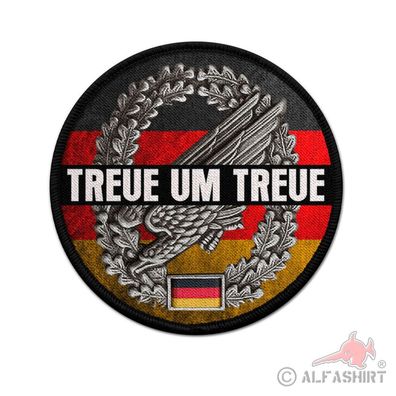 Patch 9cm Treue um Treue Fallschirmjäger Bundeswehr Kamerad Aufnäher#41313