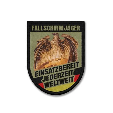 Patch Fallschirmjäger - einsatzbereit - jederzeit -weltweit Bundeswehr #41381