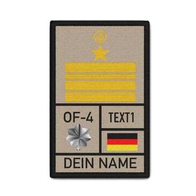 Patch Fregattenkapitän Bundeswehr Dienstgrad OF 4 Wunschtext #38271