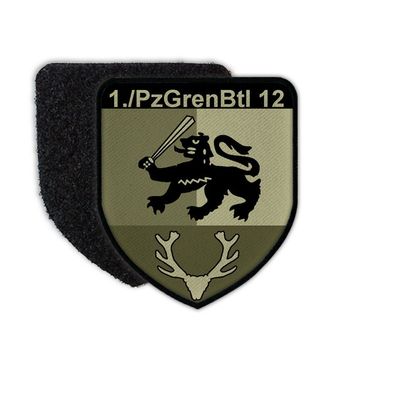 Patch 1 PzGrenBtl 12 getarnt Panzergrenadier Kompanie Bataillon Abzeichen #35421