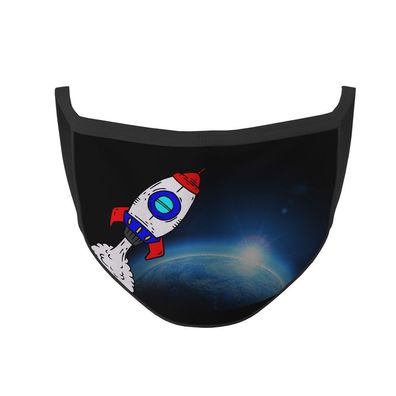 Mund Maske Space Weltraum Erde Rakete Raumfahrt Astronaut Kinder #36011