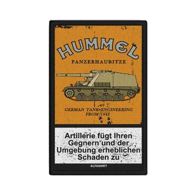 9,8x6cm Patch Hummel Zigaretten Packung Panzer-Haubitze Artillerie #36745