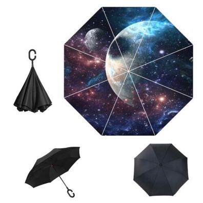 Regenschirm mit C-Griff Reverse Stockschirm umgekehrt öffnen. Inverted Umbrella