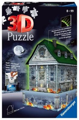 Ravensburger 3D Puzzle 11254 - Gruselhaus bei Nacht - Spukhaus mit