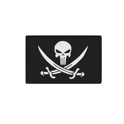 Patch Infidel Pirate Jolly Roger Piratenflagge Schädel 7,5x4,5cm #38458