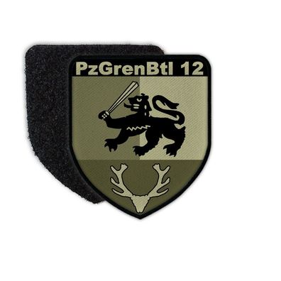 Patch PzGrenBtl 12 Wappen Panzergrenadier-Bataillon Osterode Abzeichen BW #35405