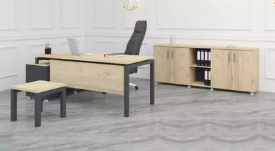 Luxus Büro Set Moderne Holz Möbel Eckschreibtisch Schrank Couchtisch