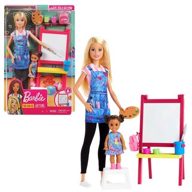 Barbie Kunstlehrerin | Mattel Spiel-Set mit Möbel, Puppe & Accessoires
