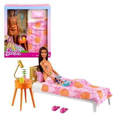 Schlafzimmer Spiel-Set mit Puppe | Barbie | Mattel Möbel Einrichtung
