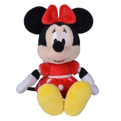 Minnie Maus | Disney Plüsch-Figur 21 cm | Minnie Mouse im roten Kleid