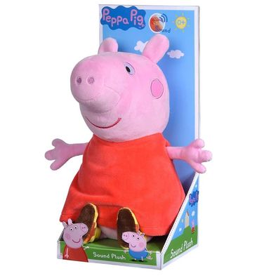 Peppa Plüsch-Figur mit Sound | Peppa Wutz | Peppa Pig | 25 cm Softwool