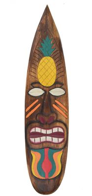 Deko Surfboard 100cm Tiki Ananas Surfbrett zum Aufhängen