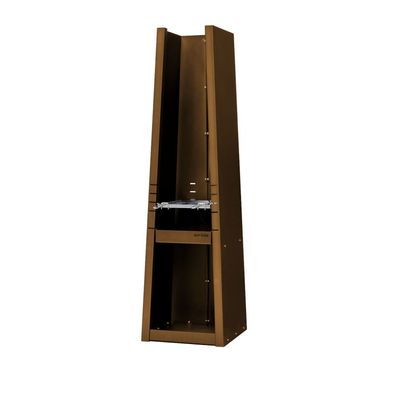 Hainser Gartenkamin und Grill Pyramid Bend Cor-Ten® 4-Stahl 50x50x180 cm
