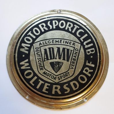 DDR Plakette ADMV Motorsportclub Woltersdorf