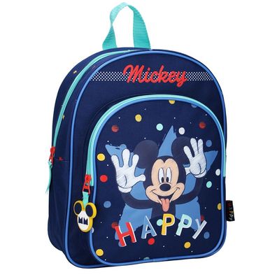 Kinder Rucksack Happy | 31 x 25 x 9 cm | Micky Maus | Mickey Mouse