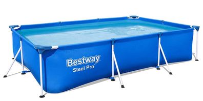 Bestway Steel Pro Frame Pool ohne Pumpe blau, eckig