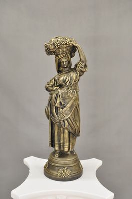 Frauenfigur Frauenstatue Skulptur Frauenbüste Handbemalt Vintage Stil Jugendstil.-