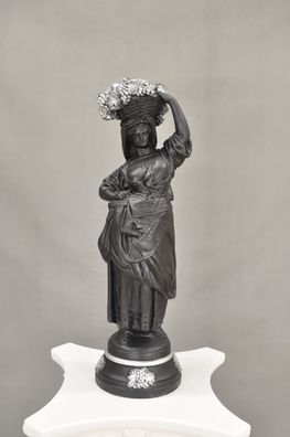 Frauenfigur Frauenstatue Skulptur Frauenbüste Handbemalt Vintage Stil Jugendstil-.,