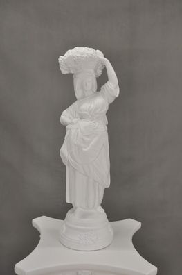 Frauenfigur Frauenstatue Skulptur Frauenbüste Handbemalt Vintage Stil Jugendstil-., .