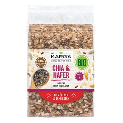 Dr. Kargs Bio Vollkorn Chia und Hafer mit Omega 3 Fettsäuren 200g