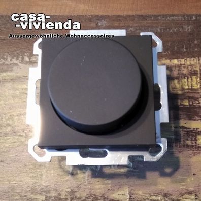 LED-Dimmer 5-100W, Phasenabschnitt "RC" für GIRA® System55 - Schwarz matt 005