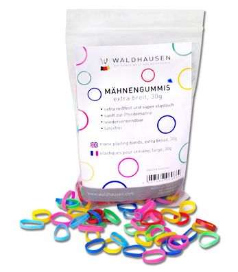 Mähnengummis breit - Farbe: multicolor