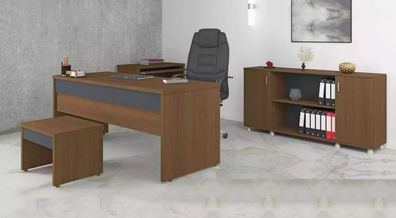 Tisch Büro Arbeitszimmer Büromöbel Holzmöbel Schreibtische Schränke 3tlg