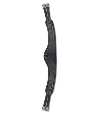 Ledersattelgurt Contour black - Größe: 125cm
