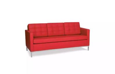 Roter Dreisitzer Moderne Luxus Couch Polstersitzer Textil Sofas Stil