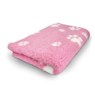 Vet Bed Hundedecke Hundebett Hunde Schlafplatz 150 x 100 cm rosa weiß