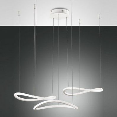 Fabas Luce 3711-47-102 LED Pendelleuchte Tirreno 3-flammig weiss 3000K dimmbar