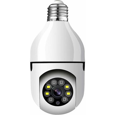 E27-Glühbirnenkamera, 1080p Wireless PTZ-Überwachungskamera mit E27-Glühbirnenanschlu
