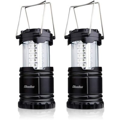 Faltbare LED-Campinglaterne, 2 Stück wasserdichte ultrahelle LED-Laterne für Camping,