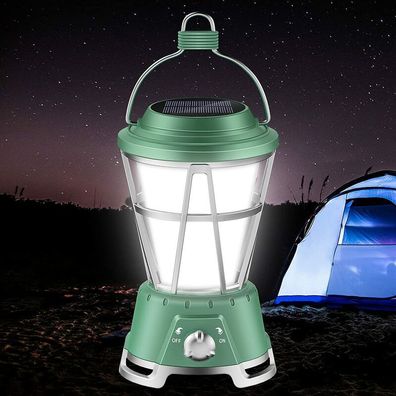 Solar-LED-Campinglichter, wiederaufladbare USB- und batteriebetriebene Campinglichter