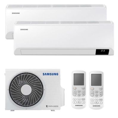 Samsung DuoSplit Klimaanlage AR09TXFCAWKNEU WindFree 2x 2,5kW Klimagerät für 2 ...