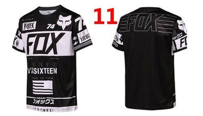 Fox Herren trikot Radsport Fahrrad-Tops T shirt Freizeit Kurzarm jersey #11