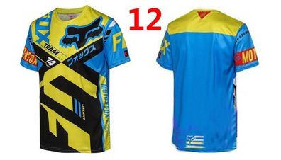 Fox Herren trikot Radsport Fahrrad-Tops T shirt Freizeit Kurzarm jersey #13