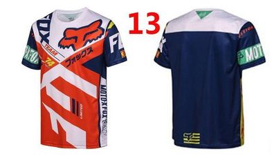 Fox Herren trikot Radsport Fahrrad-Tops T shirt Freizeit Kurzarm jersey #13