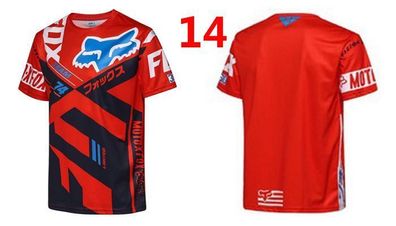Fox Herren trikot Radsport Fahrrad-Tops T shirt Freizeit Kurzarm jersey #14